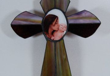 Customized Stained Glass Cross