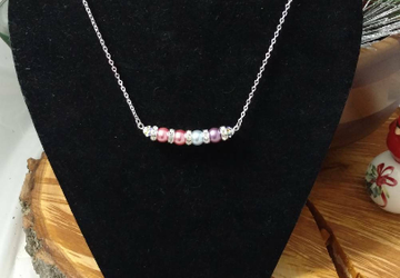 Mother/Grandmother personalized Pearl Birthstone Necklace