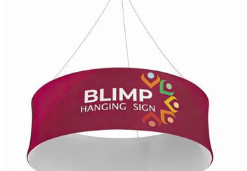 Premium Circle 12’ Diameter Hanging Fabric Display | Banner Stand Pros