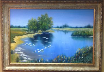 A painting "Near the lake"