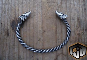 Viking Bracelet - Celtic Bracelet - Dragon Bracelet - Dragon Jewelry - Silver Dragon Bracelet - Dragon Ornament - Dragons
