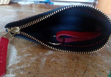 Leather key and money holder