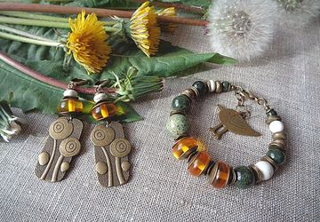 Meadow grass collection, Dandelions set