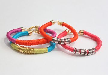 DIY Thread Wrapped Bracelet