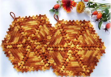Set of oven cloth "Autumn"