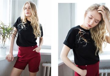 Black t-shirt with martlets