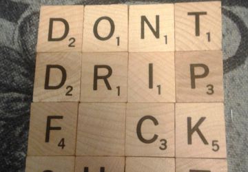 Scrabble coaster, scrabble art, funny, mancave gift, gift for a man, coasters