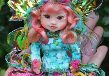 Gently Posable Polymer Clay Fairy Doll