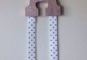 personalized letter bow holder