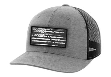 Heather Grey American Flag Hat | Tactical Pro Supply Flexfit Cap