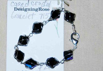 black caged crystal bracelet
