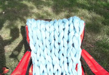 Hand arm knitting Super chunky Lap throw