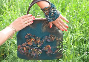 A milled handbag + a wrist cuff