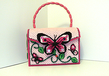 Pink Butterfly Handbag