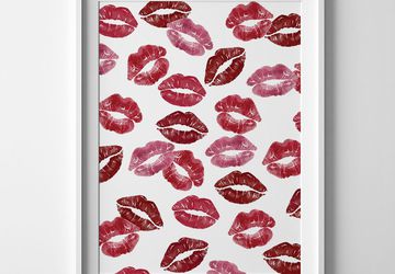 Fashion art, lips art.