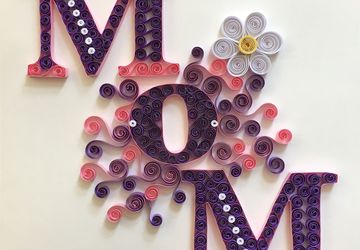 Baby shower gift, Quilling art, New mom gift, Mom birthday gift, Mother's Day gift, Personalized gift, Bedroom decor