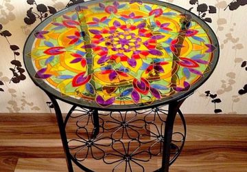 Décor of a glass table