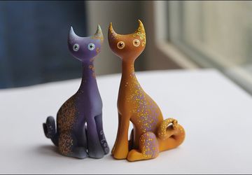Ceramic cats "Summer"