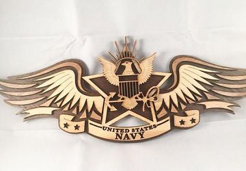 Navy Winged Wall Hanging