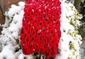 Super Chunky hand arm knit infinity scarf