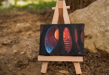 «Caves of Moria» Lord of the Rings Mini oil painting