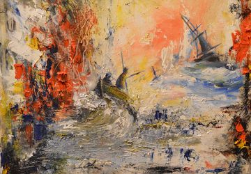 An oil-painting "A rescue"