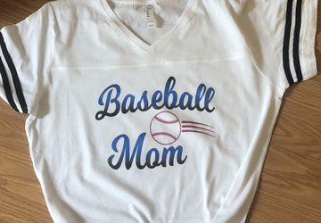 Baseball Mom Printed T-Shirt