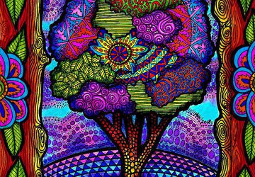 Colorful Doodle Tree
