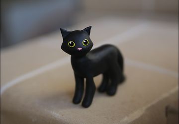A toy cat mr. Midnight