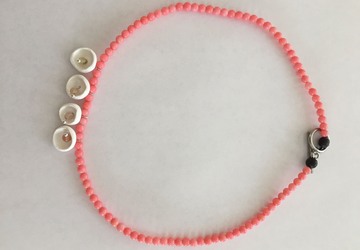 minimalist Coral stones beads, hand sculpted clay n.004