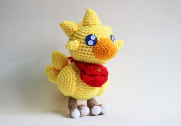 Chocobo and Moogle and Stiltzkin Final Fantasy IX FF9 Chibi Plushie Amigurumi Stuffed Toy Doll Handmade Softies Gift Baby Crochet Knit Plush Characters