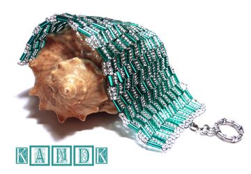 A wide wristlet "Sea"