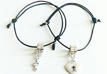 Friendship charm bracelets, charm bracelet, besties, locket, key, charms, cord jewelry,