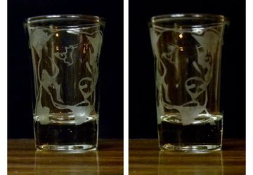 1.5 ounce etched Dog Breeds Shot Glass
