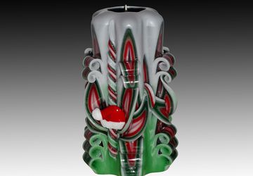Christmas candle - Santa candle - Unique handmade gift - X-mas candle - Christmas presents - 5 inch/ 12cm