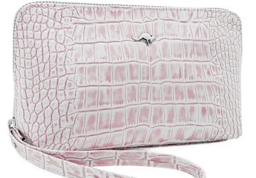 Leather cosmetics bag Cangurione 3150-010 KR/Pink