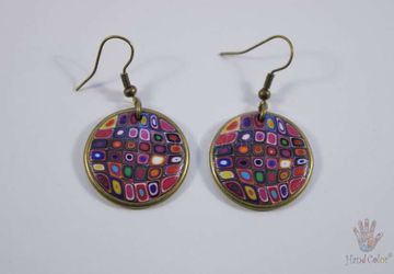 Gustav Klimt Round Earrings - BCDK-0-41