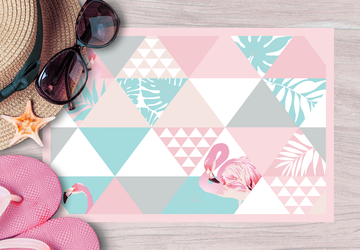 Flamingo Love colors , PVC Carpet, Home Decor, Area Rug, Floor Rug, Linoleum Rug, Kitchen Rug, Colorful Rugs, New Home Gift, Home Design