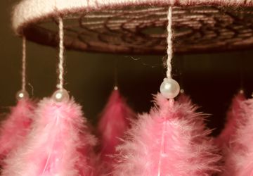 Pink dreamcatcher mobile