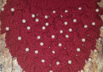 Neck warmer with  cocodrile Stitch