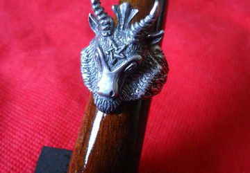 Silver Baphomet Goat Head Ring - Satanist Ring - Devil Jewelry - Devil Ring - Satanic Ring - Black Metal Ring - Vampire Ring - Goat Ring