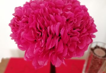 Paper Flowers set of 5 -flowers in a vase - Hanging Flowers - Paper Balls - Wedding - Birthday decoration