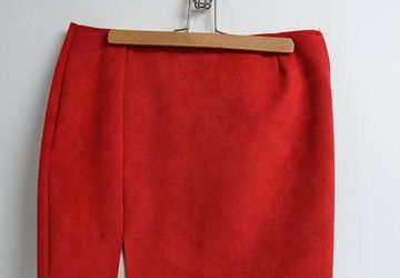 Red handmade skirt