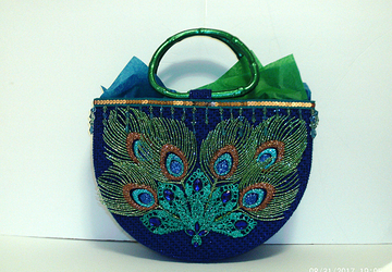 Unique and Exotic Royal Blue Peacock Tote bag