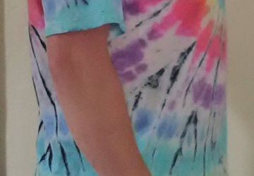 Rainbow with Black Stripes Tie Dye T-shirt