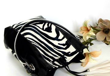 Zebra handbag, Zebra print handbag, Vegan handbag women, Black bucket bag, Animal print handbag, Drawstring bucket bag, Handbag with tassel
