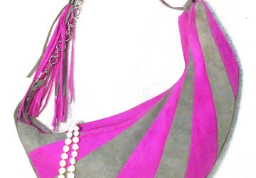 A bag made of genuine suede