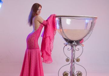 Pink sunback dress