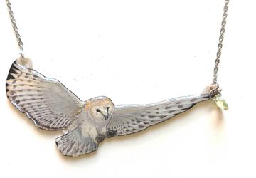 Barn owl necklace, owl necklace, owl jewelry, barn owl, necklace, unique necklace, barn owl gift, jewelry for her, owl lover