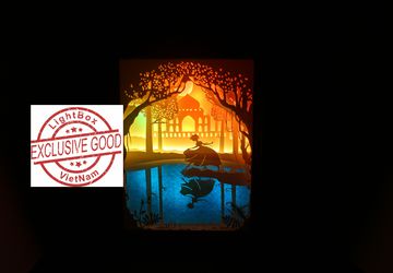 Paper cut light box Princes lost shoe Paper cut Light Box DreamBox A Laser Cut Reproduction